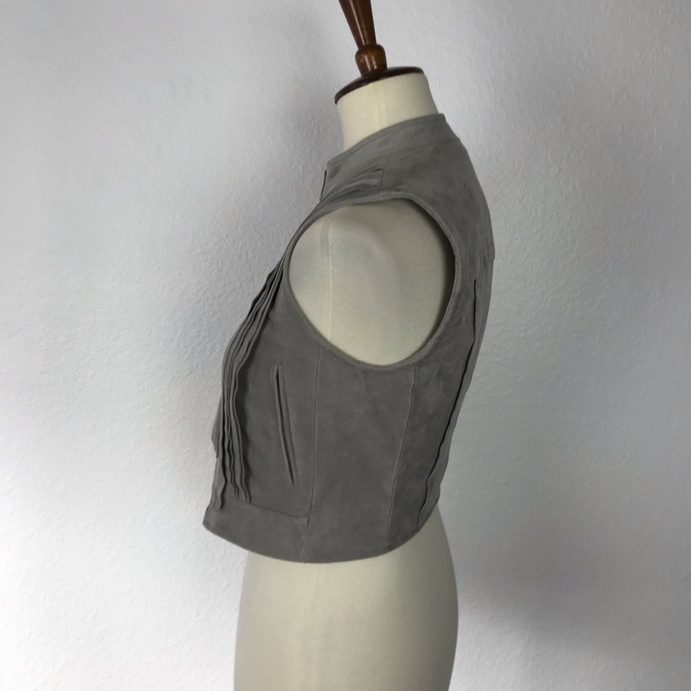BCBG Max Azria Damien Suede Crop Vest - Picture 6 of 8